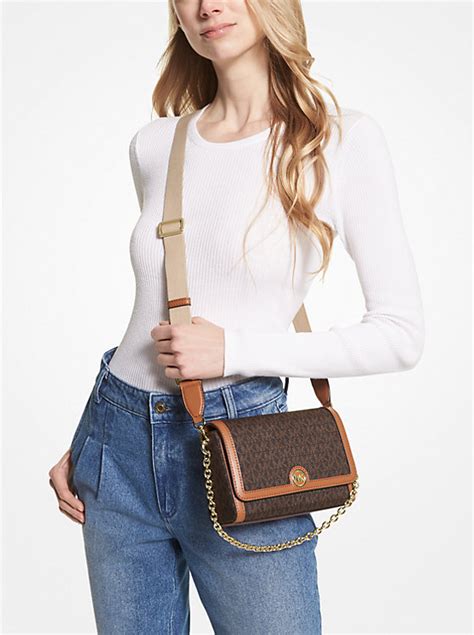 michael kors logo freya small crossbody|Freya Small Convertible Pebbled Leather Crossbody Bag.